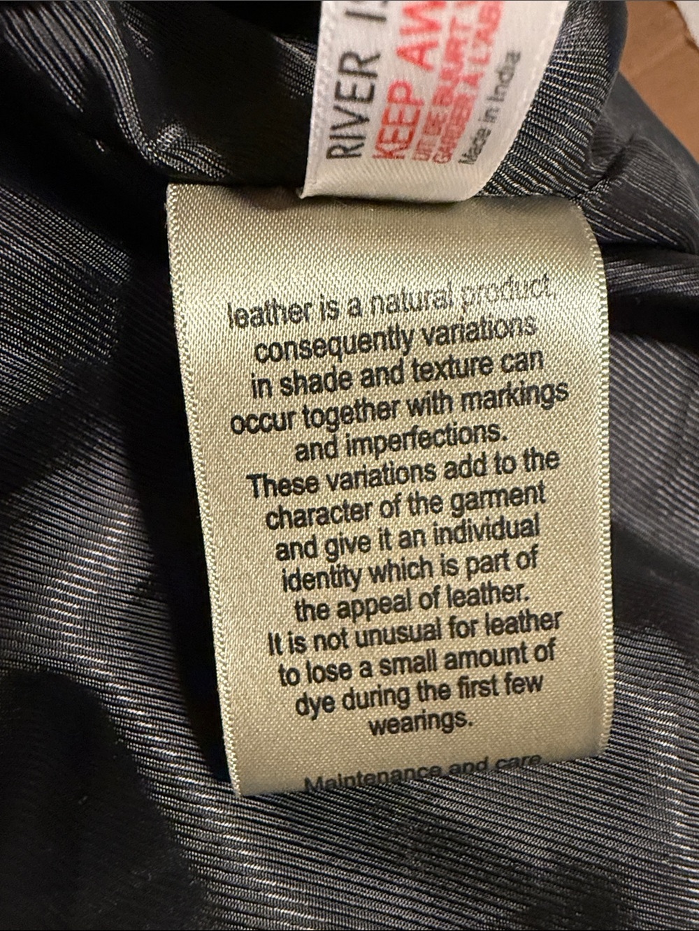 River Island Black Leather Biker Jacket - Picture 2 of 2